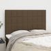 Têtes de lit 4 pcs Marron foncé 72x5x78/88 cm Tissu - Photo n°1