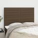 Têtes de lit 4 pcs Marron foncé 72x5x78/88 cm Tissu - Photo n°1