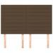 Têtes de lit 4 pcs Marron foncé 72x5x78/88 cm Tissu - Photo n°3