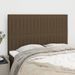 Têtes de lit 4 pcs Marron foncé 72x5x78/88 cm Tissu - Photo n°1