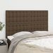 Têtes de lit 4 pcs Marron foncé 72x5x78/88 cm Tissu - Photo n°1