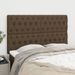 Têtes de lit 4 pcs Marron foncé 72x7x78/88 cm Tissu - Photo n°1