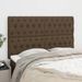 Têtes de lit 4 pcs Marron Foncé 80x7x78/88 cm Tissu - Photo n°1