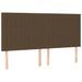 Têtes de lit 4 pcs Marron Foncé 90x5x78/88 cm Tissu - Photo n°2