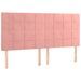 Têtes de lit 4 pcs Rose 100x5x78/88 cm Velours - Photo n°1