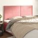 Têtes de lit 4 pcs Rose 100x5x78/88 cm Velours - Photo n°1