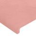 Têtes de lit 4 pcs Rose 90x5x78/88 cm Velours - Photo n°4