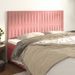 Têtes de lit 4 pcs Rose 90x5x78/88 cm Velours - Photo n°1