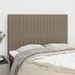 Têtes de lit 4 pcs Taupe 72x5x78/88 cm Tissu - Photo n°1