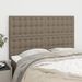 Têtes de lit 4 pcs Taupe 72x5x78/88 cm Tissu - Photo n°1