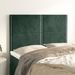 Têtes de lit 4 pcs Vert foncé 72x5x78/88 cm Velours - Photo n°1