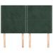 Têtes de lit 4 pcs Vert foncé 72x5x78/88 cm Velours - Photo n°3