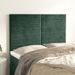 Têtes de lit 4 pcs Vert foncé 72x5x78/88 cm Velours - Photo n°1