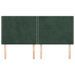 Têtes de lit 4 pcs Vert foncé 90x5x78/88 cm Velours - Photo n°3