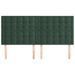 Têtes de lit 4 pcs Vert foncé 90x5x78/88 cm Velours - Photo n°3