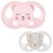 TIGEX 2 Sucettes Soft Touch Silicone Taille 0-6 m Biche chat Fille - Photo n°1