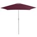 Tissu de remplacement pour parasol d'extérieur Bordeaux 300 cm - Photo n°2