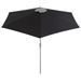 Tissu de remplacement pour parasol d'extérieur Noir 300 cm - Photo n°2