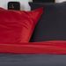 TODAY Parure de lit Coton 2 personnes - 200x200 cm - Bicolore Gris et Rouge Alix - Photo n°2