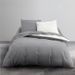 TODAY Parure de lit Coton 2 personnes - 240x260 cm - Bicolore Gris et Blanc Camille - Photo n°1