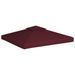 Toile supérieure double de belvédère 310 g/m² 3x3 m Bordeaux - Photo n°4