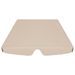 Toit de rechange de balançoire Beige 150/130x70/105 cm - Photo n°4