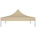 Toit de tente de réception 2x2 m Beige 270 g/m² - Photo n°3