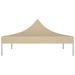 Toit de tente de réception 3x3 m Beige 270 g/m² - Photo n°3