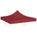 Toit de tente de réception 3x3 m Bordeaux 270 g/m² - Photo n°5