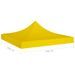 Toit de tente de réception 3x3 m Jaune 270 g/m² - Photo n°5