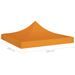 Toit de tente de réception 3x3 m Orange 270 g/m² - Photo n°5