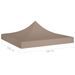 Toit de tente de réception 3x3 m Taupe 270 g/m² - Photo n°5