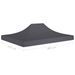 Toit de tente de réception 4x3 m Anthracite 270 g/m² - Photo n°6