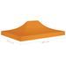 Toit de tente de réception 4x3 m Orange 270 g/m² - Photo n°6