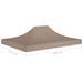 Toit de tente de réception 4x3 m Taupe 270 g/m² - Photo n°6