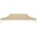 Toit de tente de réception 6x3 m Beige 270 g/m² - Photo n°2