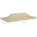 Toit de tente de réception 6x3 m Beige 270 g/m² - Photo n°6