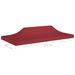 Toit de tente de réception 6x3 m Bordeaux 270 g/m² - Photo n°6