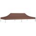 Toit de tente de réception 6x3 m Marron 270 g/m² - Photo n°2