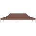 Toit de tente de réception 6x3 m Marron 270 g/m² - Photo n°3