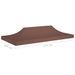 Toit de tente de réception 6x3 m Marron 270 g/m² - Photo n°6