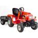 Tracteur enfant 110cc rouge avec remorque Xtrm - Photo n°1