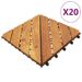 Tuiles de terrasse 20 pcs Marron 30x30 cm Bois massif d'acacia - Photo n°1