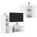 Unités murales TV 4 pcs blanc bois d'ingénierie - Photo n°1