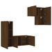 Unités murales TV 4 pcs chêne marron bois d'ingénierie - Photo n°4