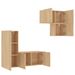 Unités murales TV 4 pcs chêne sonoma bois d'ingénierie - Photo n°4