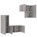 Unités murales TV 4 pcs sonoma gris bois d'ingénierie - Photo n°4