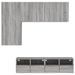 Unités murales TV 4 pcs sonoma gris bois d'ingénierie - Photo n°5