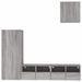 Unités murales TV 4 pcs sonoma gris bois d'ingénierie - Photo n°5