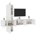 Unités murales TV 5 pcs blanc bois d'ingénierie - Photo n°1